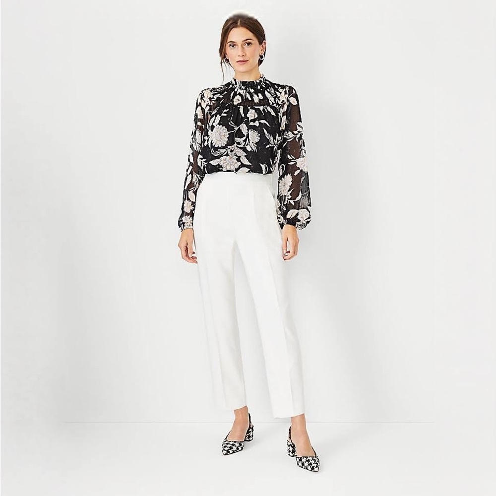 Ann Taylor | Women's The High Waist Ankle Pant | White | Size 10 Regular | NWT